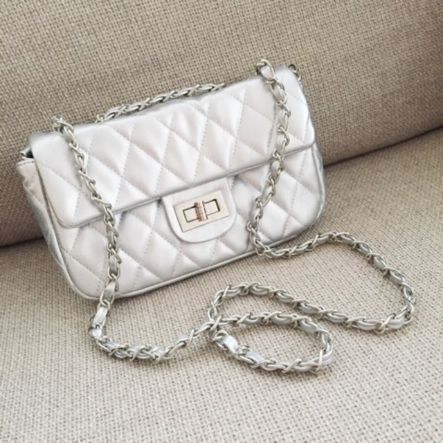 シンプルショルダーチェーンバッグ/クラッチ/フラップ