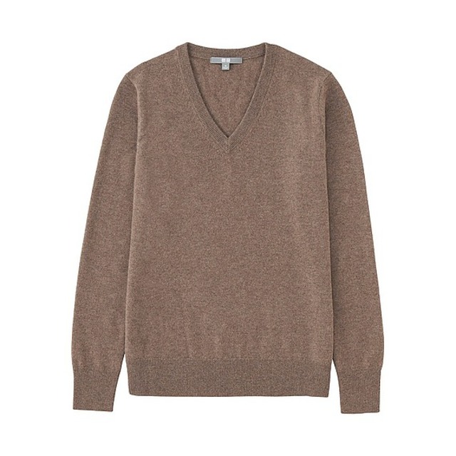 カシミヤＶネックセーター