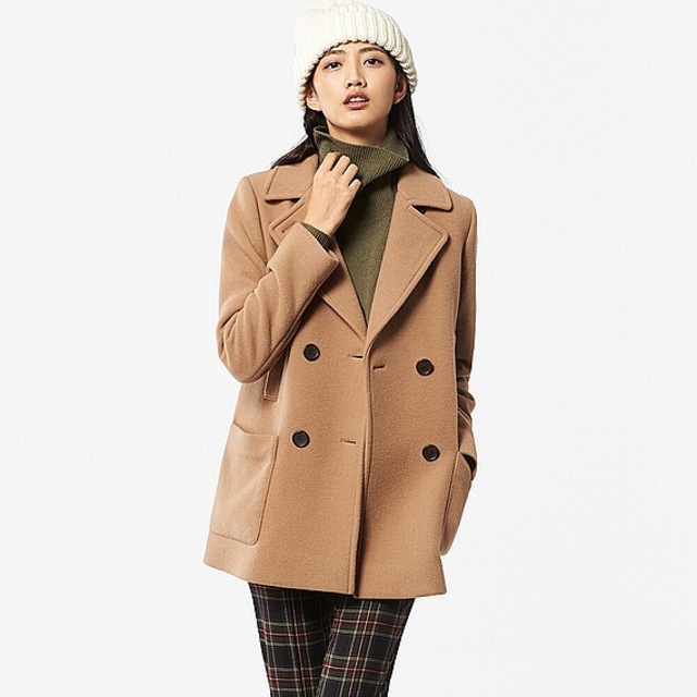 ウールブレンドＰコート