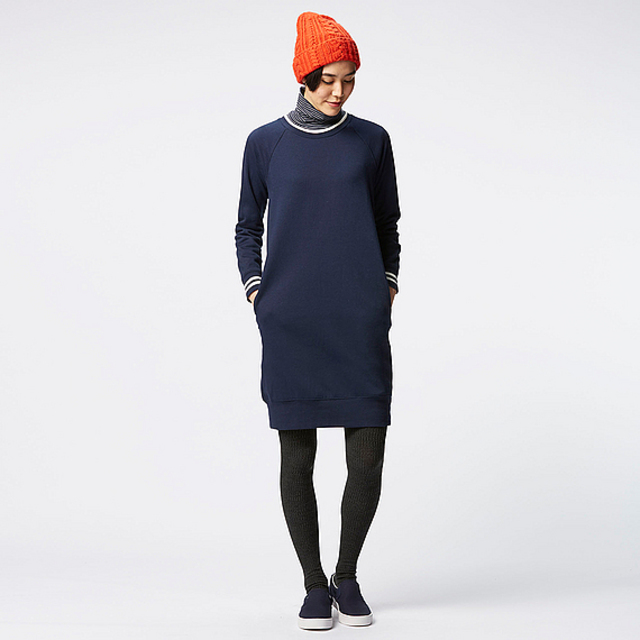 ボアスウェットワンピース（長袖）