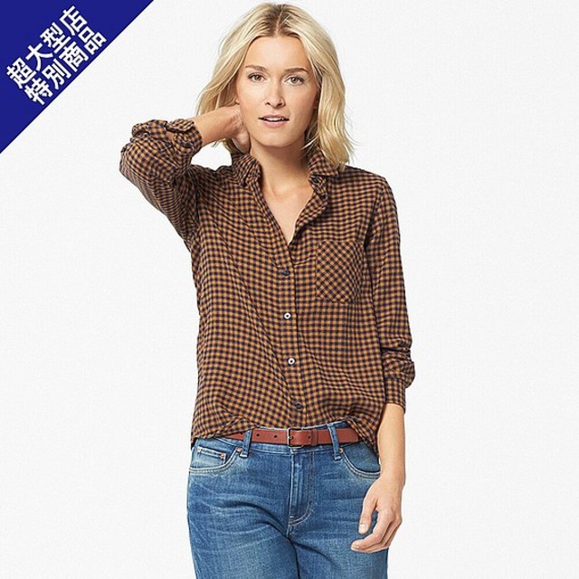 フランネルチェックシャツ（長袖）