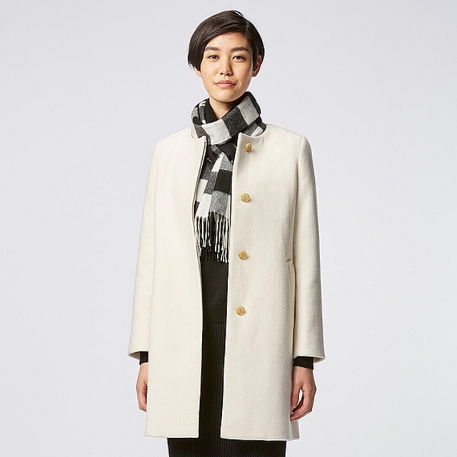 ウールノーカラーコート