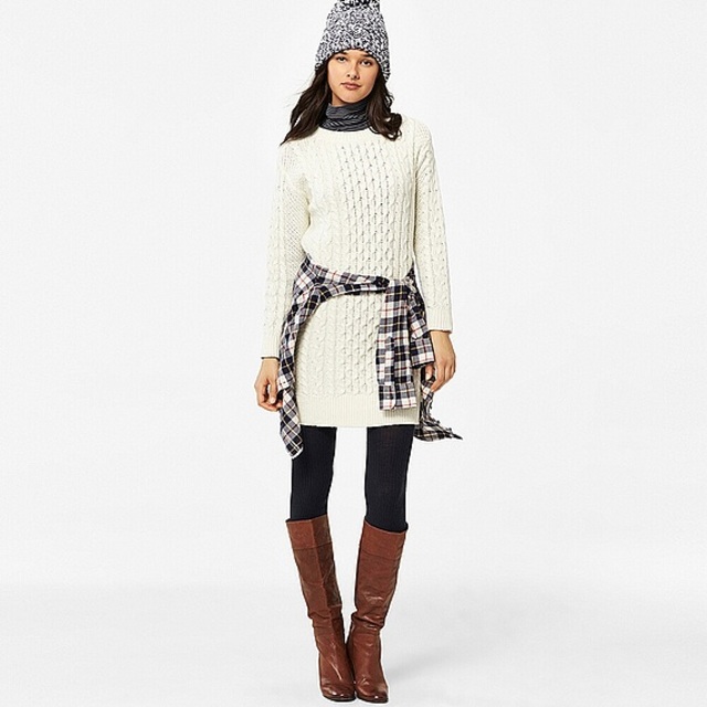 ＷＯＭＥＮ　ヒートテックニットワンピース（ケーブル・長袖）