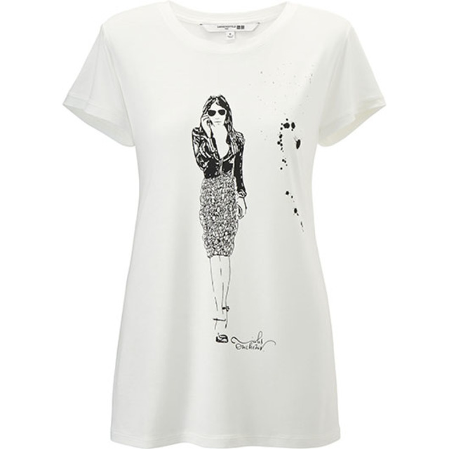 プリントクルーネックＴ(半袖)+E