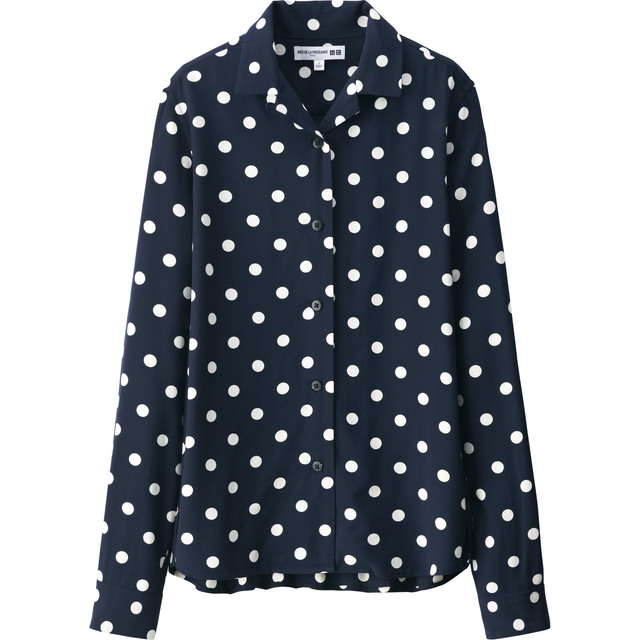 レーヨンプリントブラウス（長袖）＋E