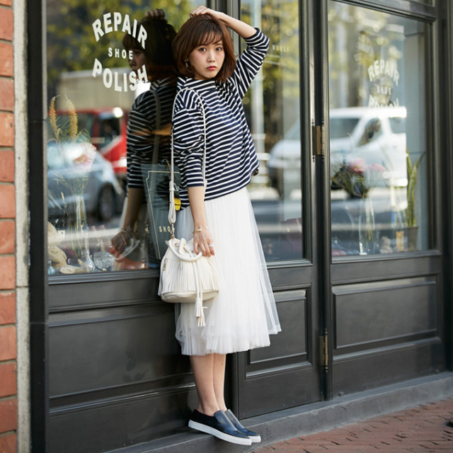 田中里奈×&.NOSTALGIA【Tops × tulle one piece】レディース　　チュール