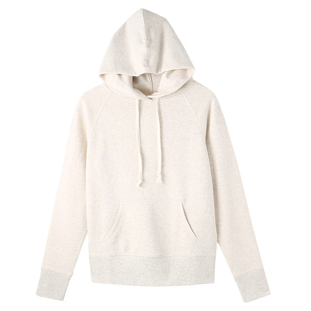 オーガニックコットン裏毛プルオーバーパーカー