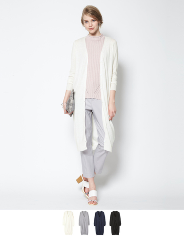 シンプルロングカーディガン
