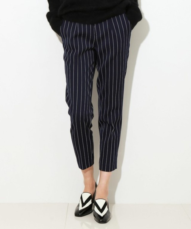 STUDIOUS  STUDIOUS ストライプテーパードパンツ