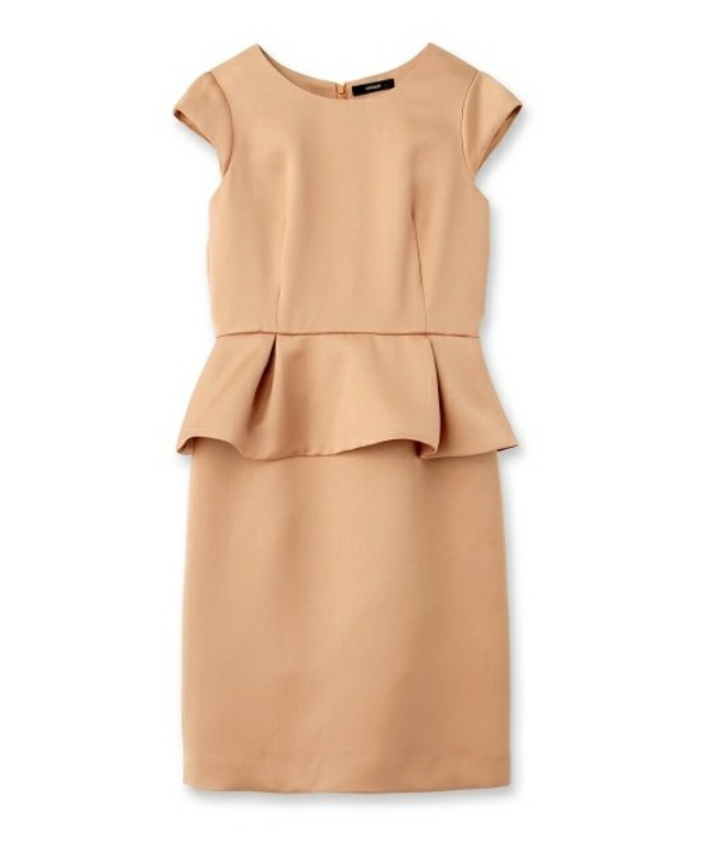 ハイフォルムサテンワンピース