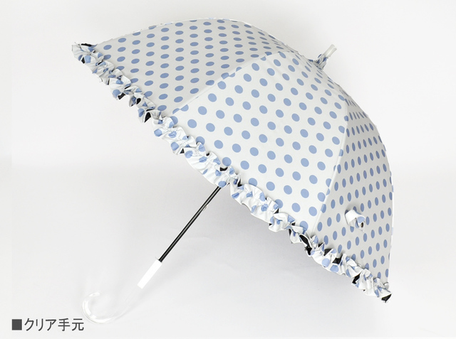 ドーム　フリル水玉日傘
