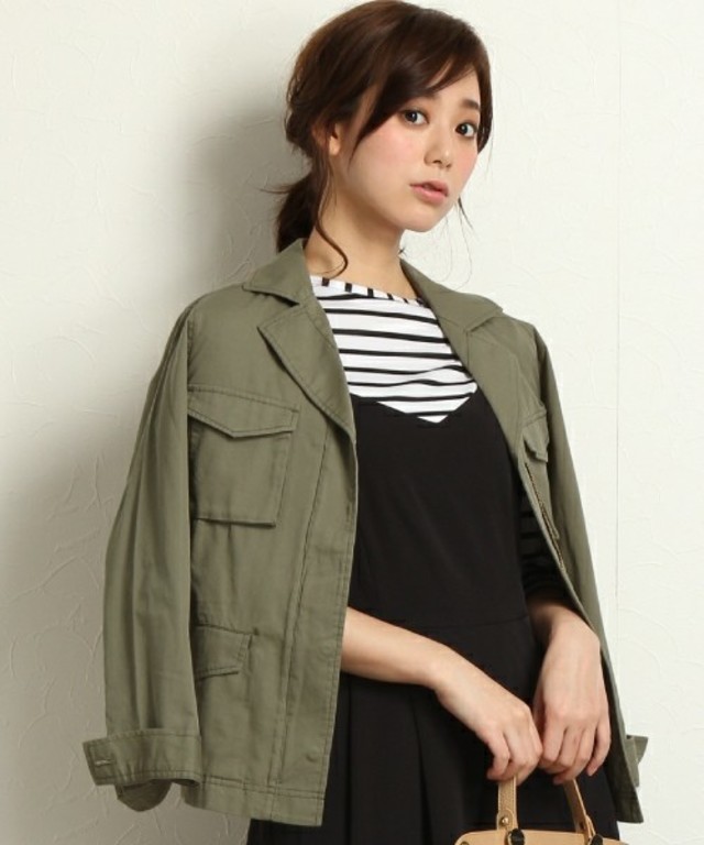 ベルトツキミリタリージャケット