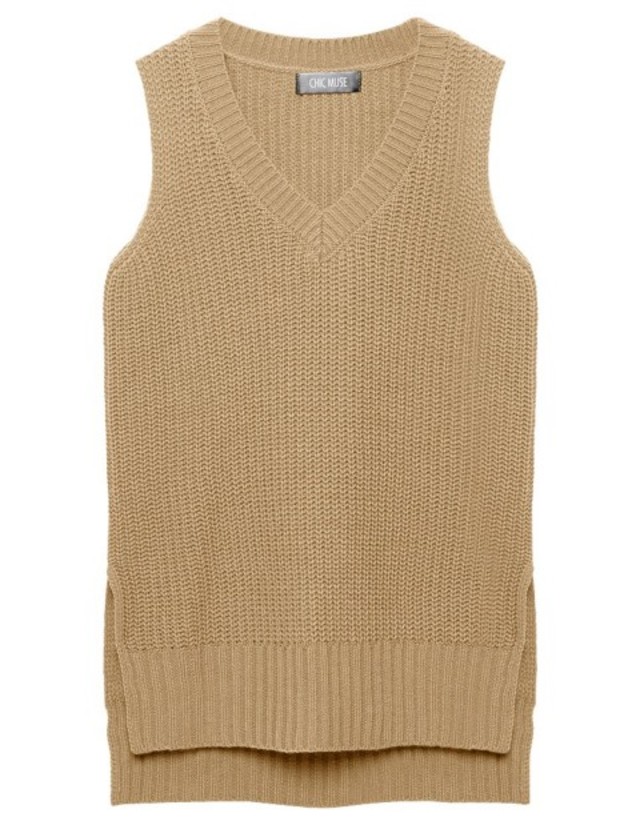 Vネックニットベスト