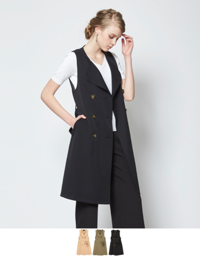 ノースリーブトレンチコート