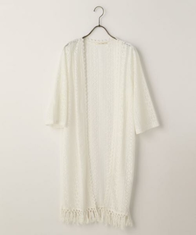 Ray Cassin ニットレースロングカーデ