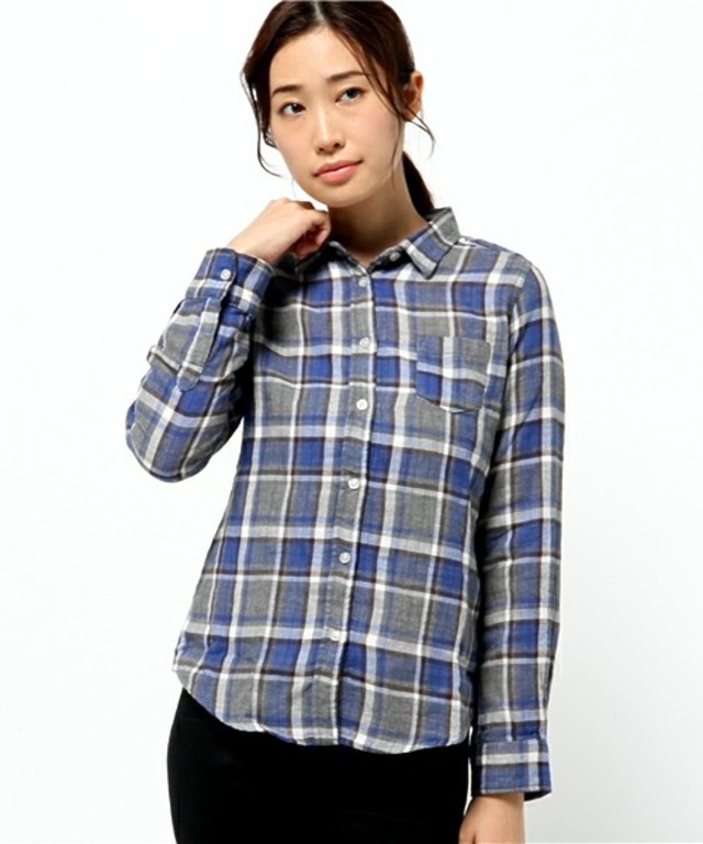 LOSICARIE Wガーゼチェックシャツ
