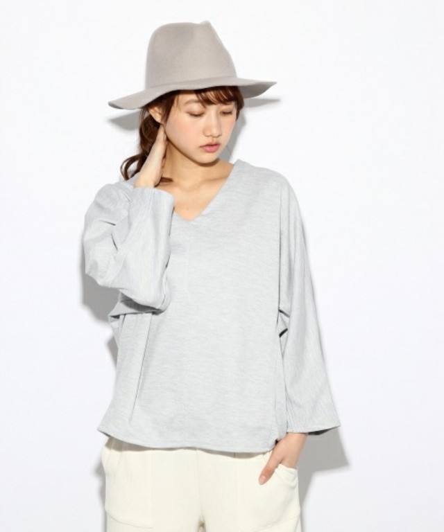 LOWRYS FARM TRドルマンVプルオーバーロングスリーブ