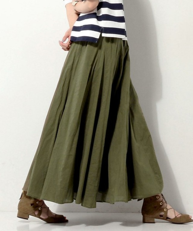 UNITED ARROWS SFL コットン ロングスカート