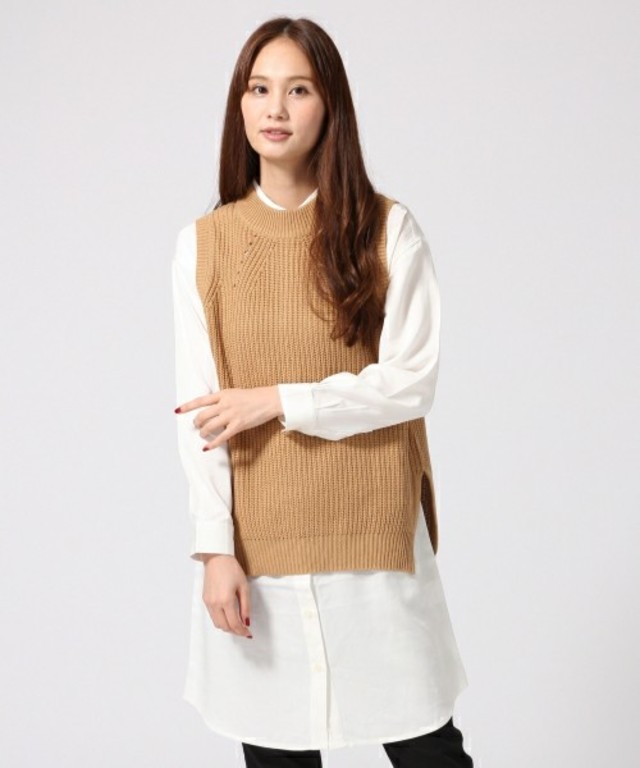 GLOBAL WORK 【セットアイテム】ベストシャツワンピース