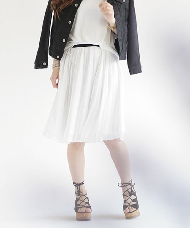 【nano・universe】シフォンプリーツスカート