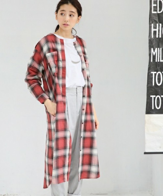 LEPSIM アウトポケットシャツワンピース