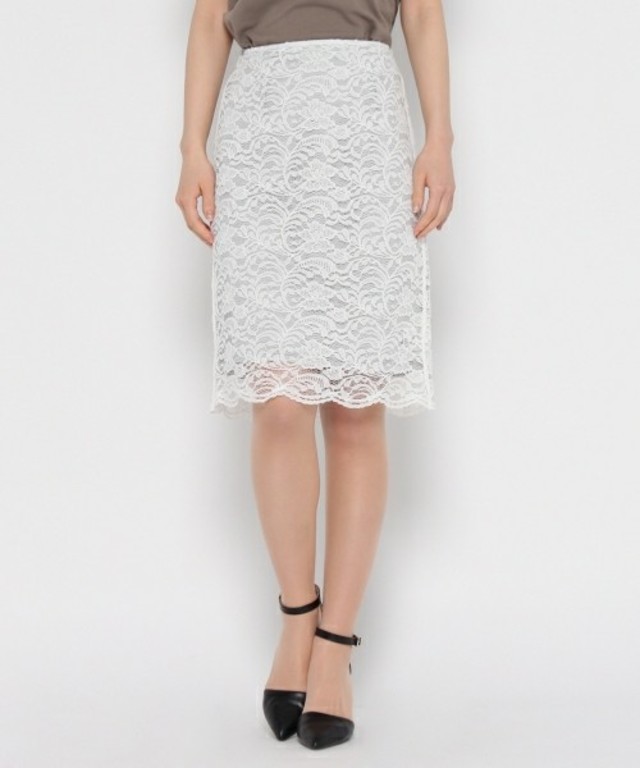 【index】レース×ストライプリバーシブルスカート