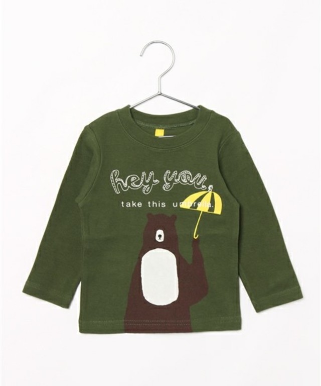 Sunny Landscape gentle bear ＆ dog 長袖Tシャツ