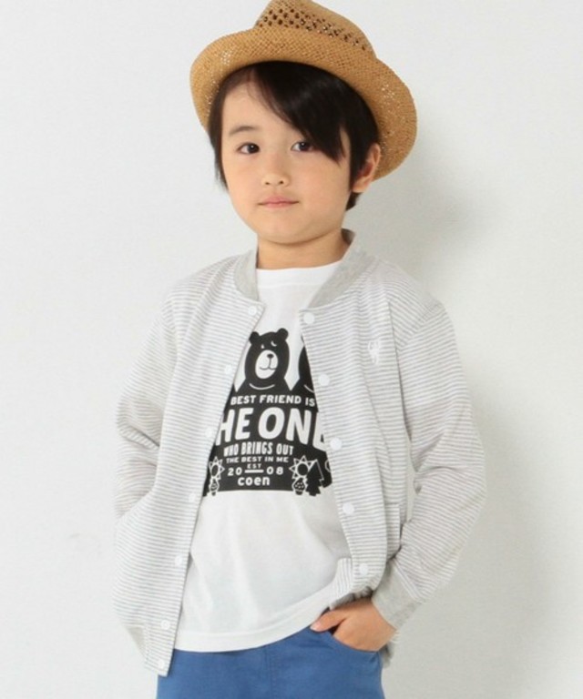 coen kids　UV鹿の子ブルゾン