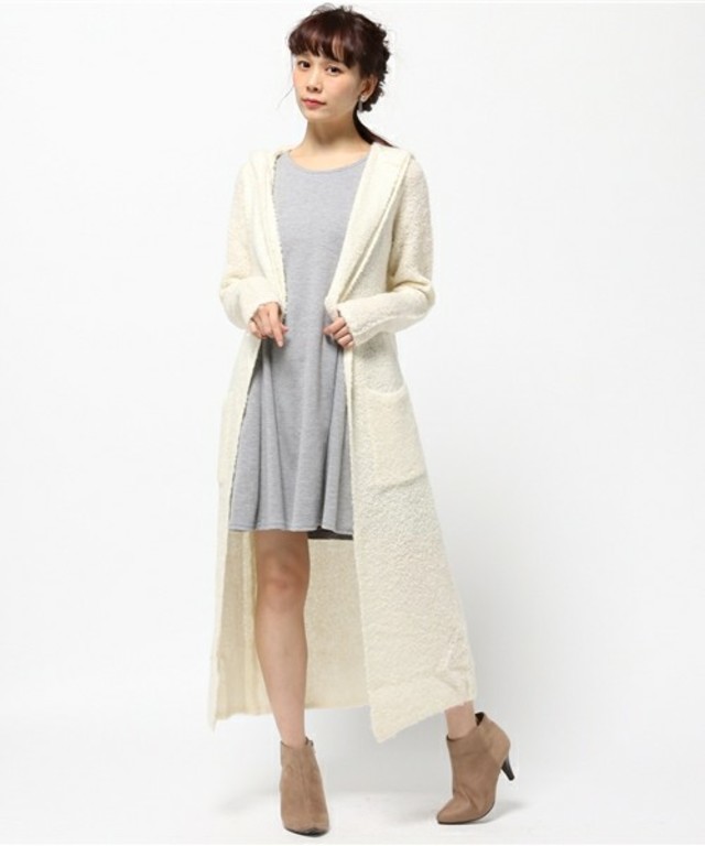 シープルックフーディガウン