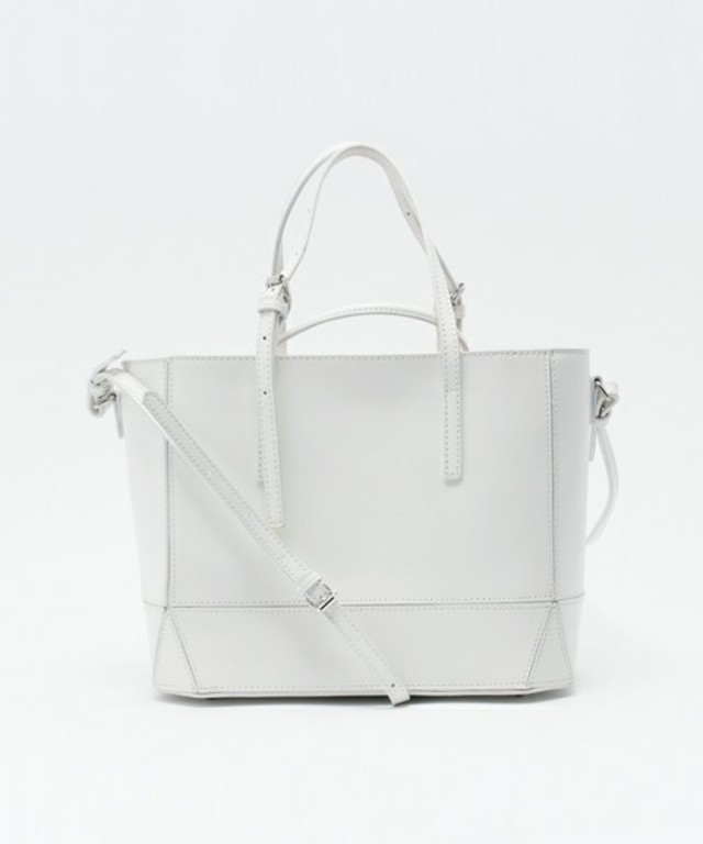 YAHKI(ヤーキ)リネン切り替え巾着レザーバッグ