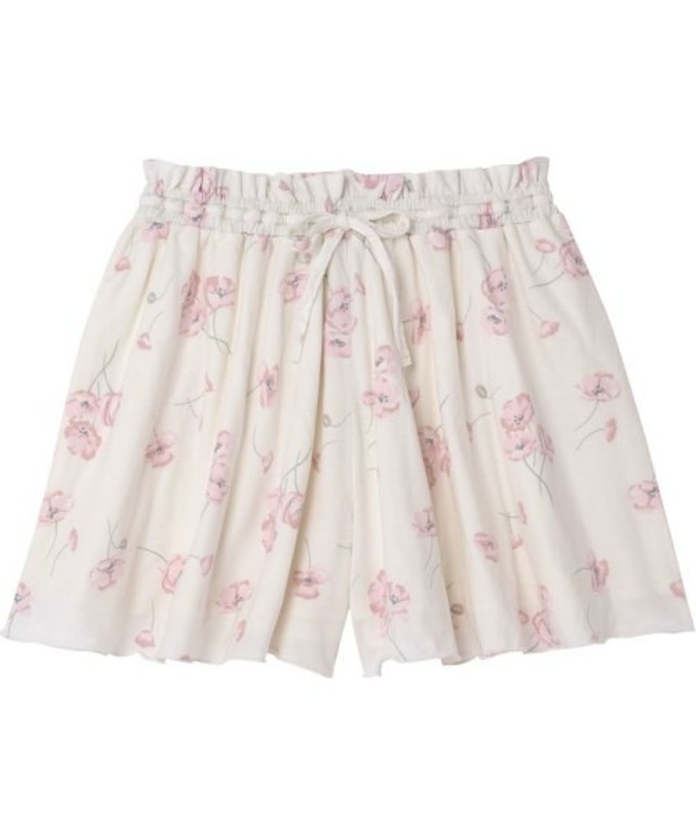 Room of A/フラワープリント×フリル　ショートボトム