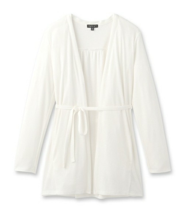 INDIVI　ベルテッドロングカーディガン