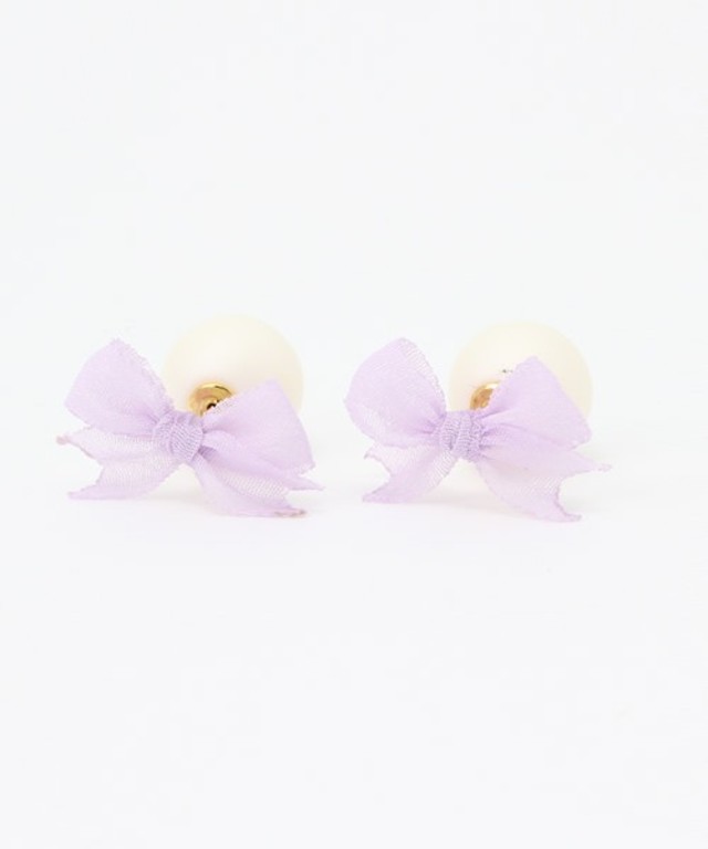 one after another NICE CLAUP リボン＆パールピアス