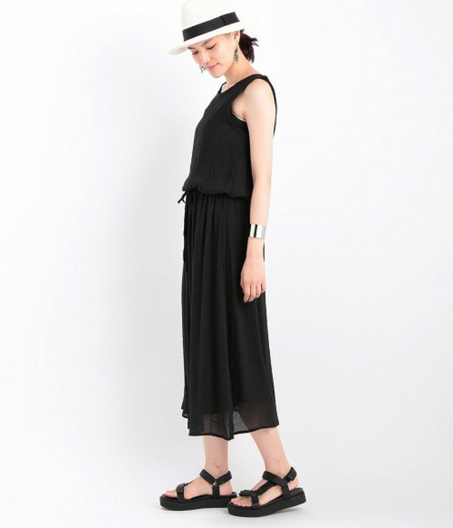 LE JUN スラブローンマキシワンピース