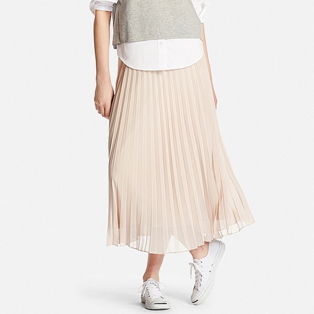 WOMEN シフォンプリーツスカート