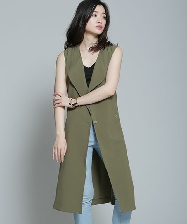 nano・universe  ベルト付ロングジレ