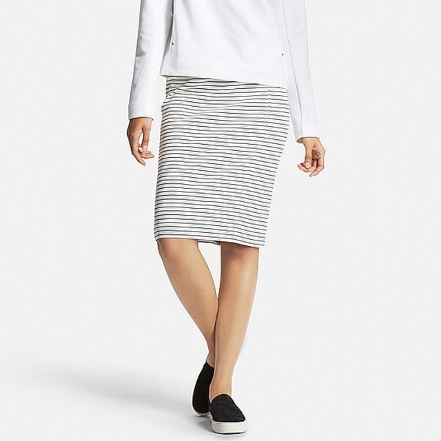 WOMEN ポンチペンシルスカート（ストライプ）
