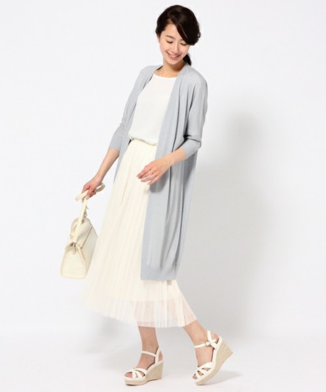 BLISS POINT：UVロングカーディガン7分袖