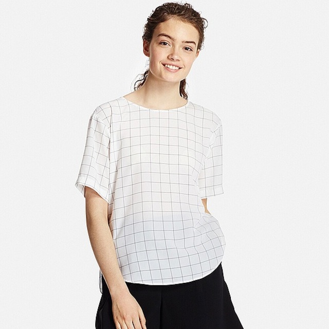 ＷＯＭＥＮ　エアリープリントＴブラウス（半袖）