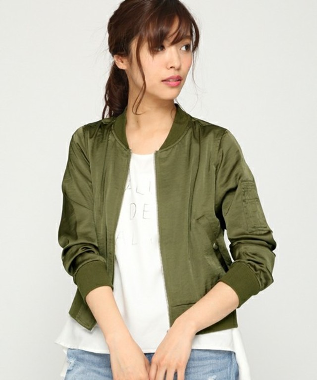 HeatherビンテージサテンMA-1