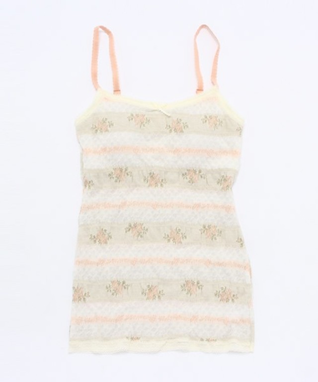 キッドブルー -１６フラワリーＪＱ -カップ付キャミソール