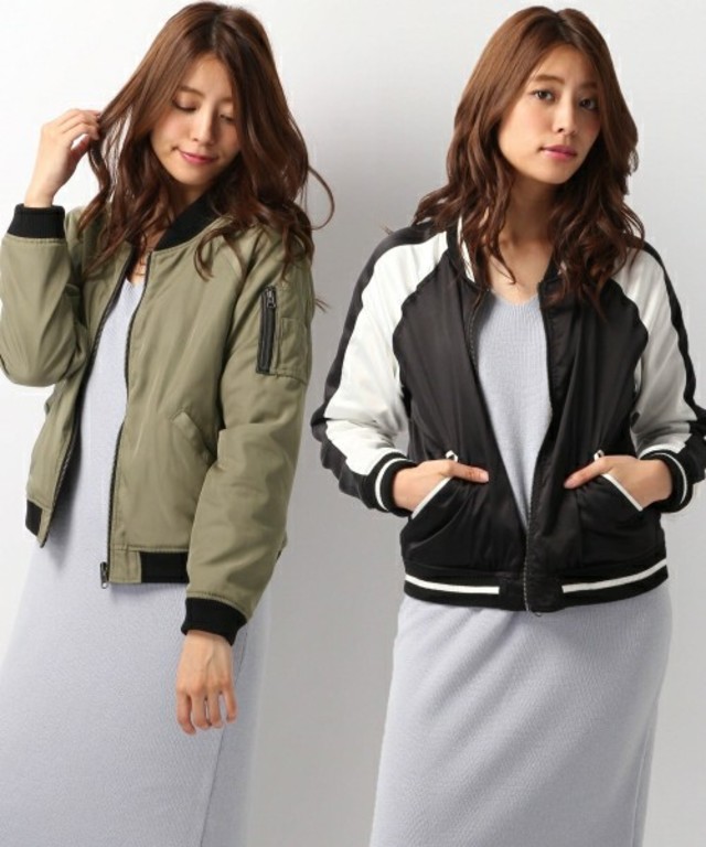 Heather リバーシブルMA-1/スカジャン