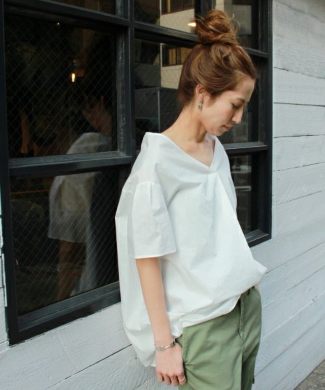 スーピマコットンオーバーブラウス