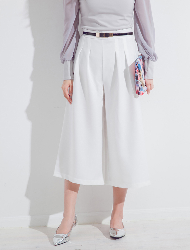 シンプルワイドパンツ