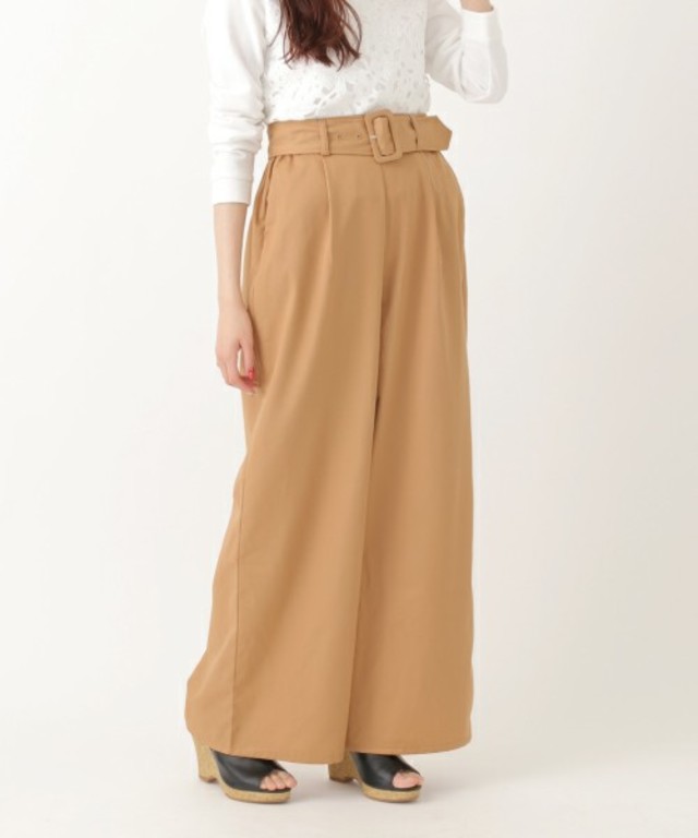 earth music&ecology 【2016Spring】太ベルト付きワイドパンツ