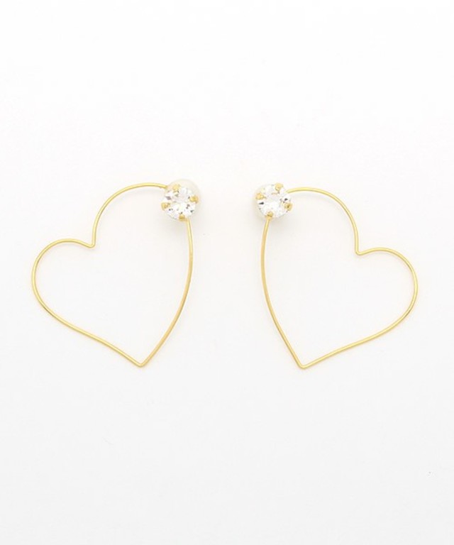 phoebe ハートフープイヤリング