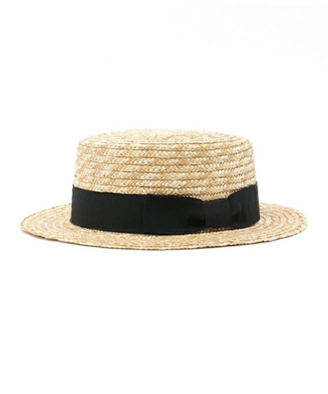 SLOBE IENA STRAW BOATER HAT