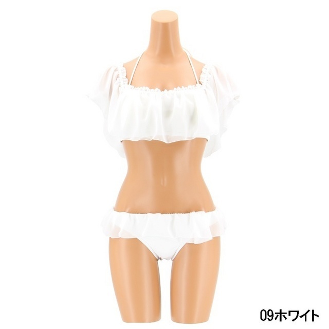 シフォンオフショルダービキニ