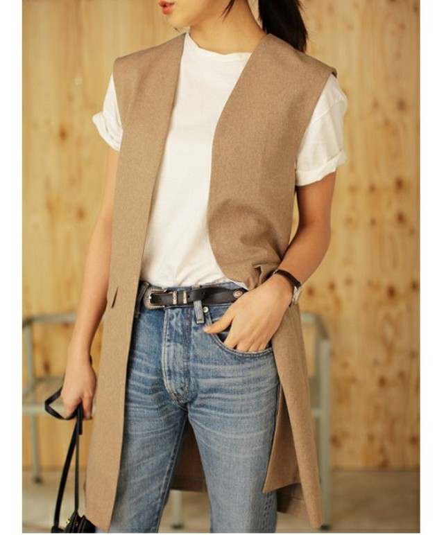 シャンブレーベスト