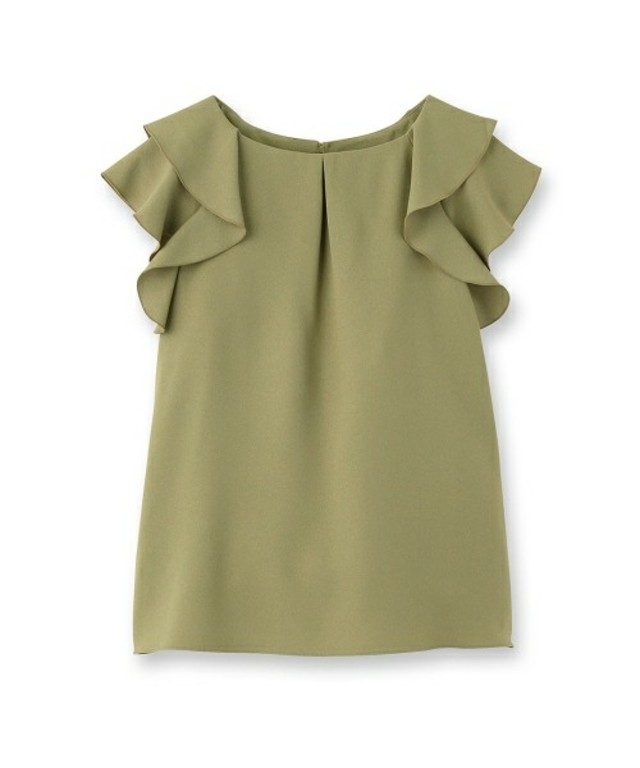 【anatelier】ジョーゼット袖フリルシャツ